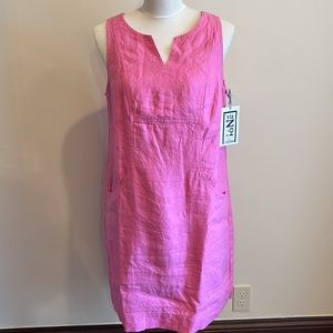 NWT Pink Linen Knee Length
